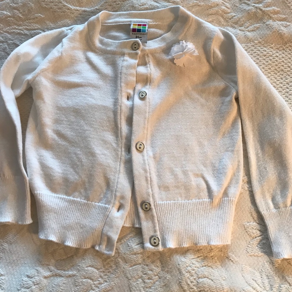 White cardigan